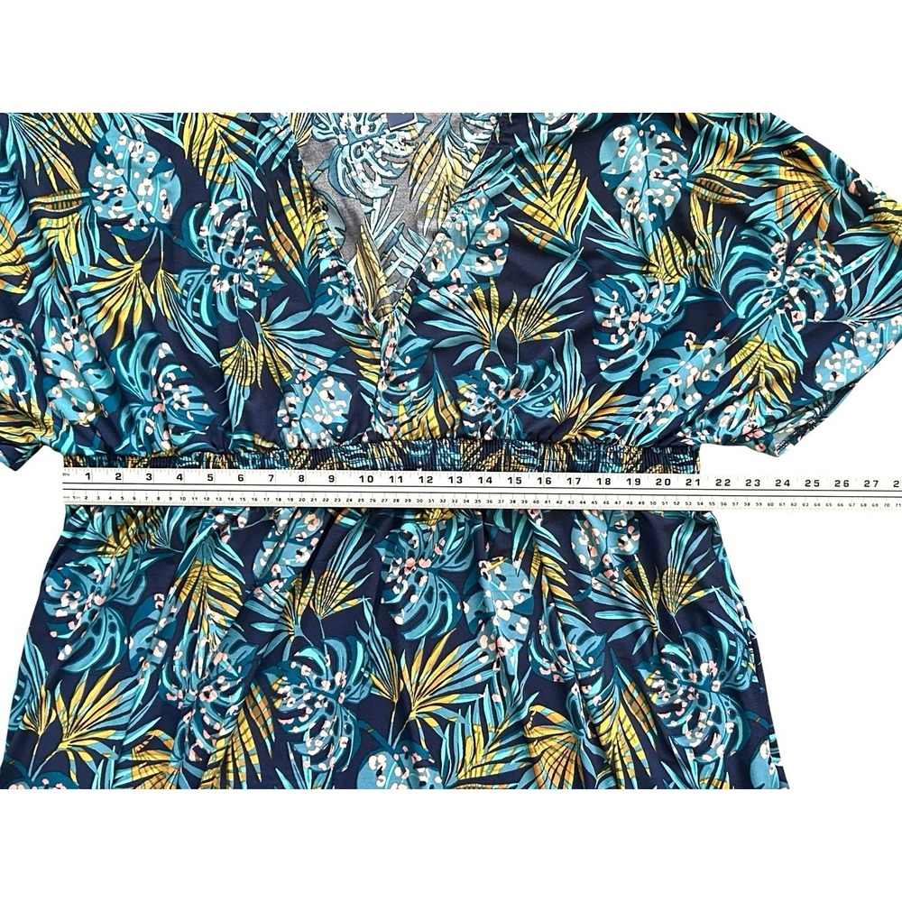 Swimsuits for All Dress Pack & Go Maxi Cover Up  Vibrant Pink Palm Plus Size 5X - Picture 8 of 13